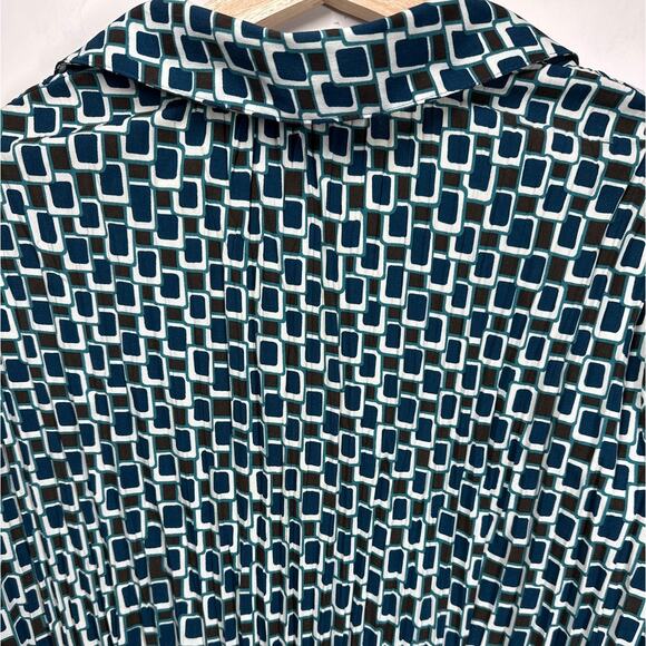 Lane Bryant Geometric Print Button Up Blouse Top Stretch Sz 18/20 Office Casual - Picture 9 of 11